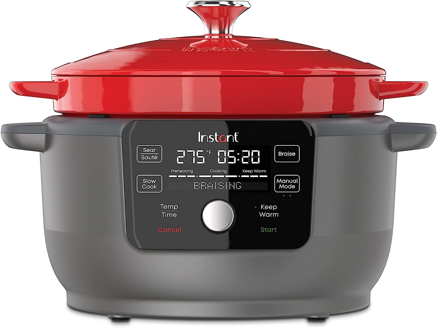 Instant Electric Round Dutch Oven, 6-Quart 1500W, From the Makers of Instant Pot, 5-in-1