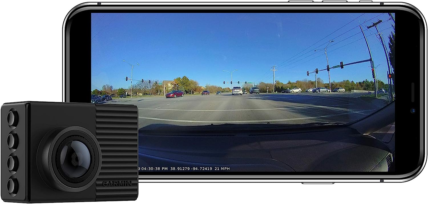 Garmin Dash Cam 66W - Extra-Wide 180-Degree Field of View In 1440P HD, 2